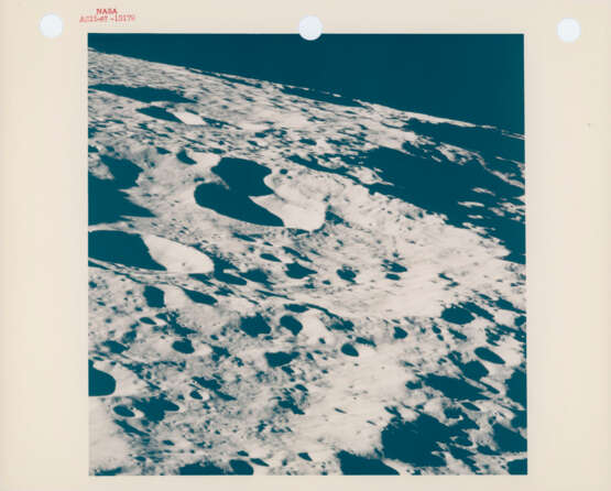 Telephoto panorama [Mosaic] of lunar rilles; close-ups of brilliant craters; Sunset over Crater Kondratyuk; UV photographs of nearside craters, July 26-August 7, 1971 - photo 11