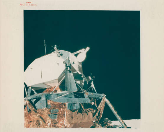 The LM Orion at the Descartes landing site; moonscape at Descartes, April 16-27, 1972, EVA 1 - photo 1