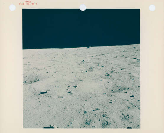 The LM Orion at the Descartes landing site; moonscape at Descartes, April 16-27, 1972, EVA 1 - photo 3
