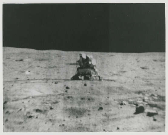 Views of John Young driving the Rover back to the LM; TV pictures of the LM and the Earth from the lunar surface, April 16-27, 1972, EVA 2 - photo 4