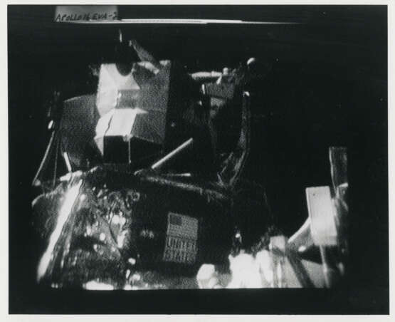 Views of John Young driving the Rover back to the LM; TV pictures of the LM and the Earth from the lunar surface, April 16-27, 1972, EVA 2 - photo 10
