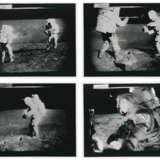 John Young taking photographs near the Rover; TV pictures; footprints; Young with the hammer; Plum Crater, station 1, April 16-27, 1972, EVA 1 - фото 14