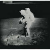 John Young taking photographs near the Rover; TV pictures; footprints; Young with the hammer; Plum Crater, station 1, April 16-27, 1972, EVA 1 - фото 19
