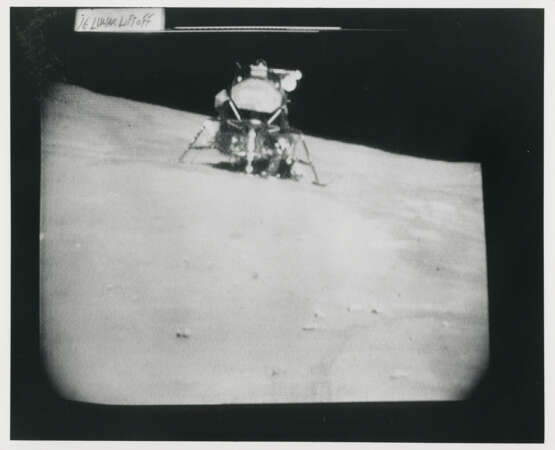 The LM Orion lifting off from the Moon; Charles Duke brushing off the Rover; Orion just before liftoff, April 16-27, 1972 - Foto 5