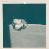 The LM Orion station-keeping and yawing before docking with the CSM; the LM rising from the Moon’s surface, April 16-27, 1972 - photo 1