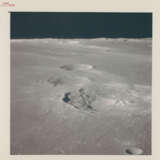Moonscapes: lunar horizon over Crater Bullialdus; dark wall of Crater Lobachevsky; horizon over Craters Almanon and Geber, April 16-27, 1972 - Foto 1