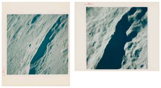 Moonscapes: lunar horizon over Crater Bullialdus; dark wall of Crater Lobachevsky; horizon over Craters Almanon and Geber, April 16-27, 1972 - photo 3