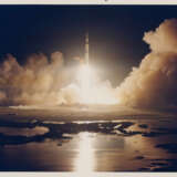 Nighttime launch; the last crew departing for the Moon; the Saturn V after ignition; Launch Control, December 6-7, 1972 - photo 1