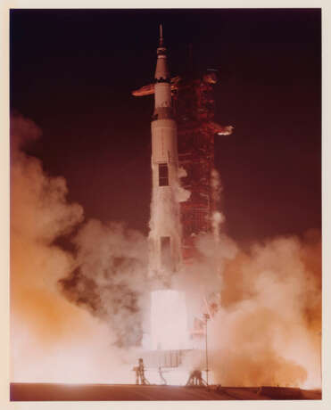Nighttime launch; the last crew departing for the Moon; the Saturn V after ignition; Launch Control, December 6-7, 1972 - фото 10