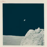 Portrait of the Earth in the lunar sky, station 2, December 7-19, 1972, EVA 2 - photo 1