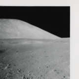 Orange soil near Shorty Crater; lunarscape towards the South Massif; blurred photograph; Harrison Schmitt near the Rover, station 4, December 7-19, 1972, EVA 2 - photo 3