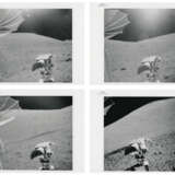 The Lunar Rover; lunarscapes during sunny traverse from station 7; the exotic boulder and geological investigations; Rover tracks, station 8, December 7-19, 1972, EVA 3 - Foto 3