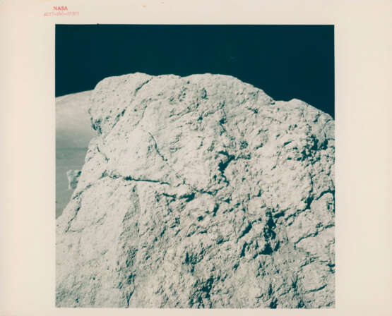 Harrison Schmitt near the Rover; lunarscape; shadow and boulder; diptych of boulder; Schmitt taking samples; summit of the North Massif, station 7, December 7-19, 1972, EVA 3 - фото 8