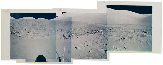 Panoramic view [Mosaic] of Van Serg Crater at station 9, December 7-19, 1972, EVA 3 - фото 1