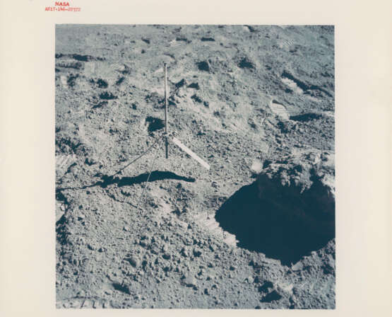 The Lunar Rover; lunarscapes during sunny traverse from station 7; the exotic boulder and geological investigations; Rover tracks, station 8, December 7-19, 1972, EVA 3 - фото 14