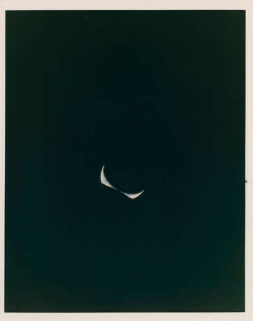 Last human-taken photograph of the Earth from the Moon; one of the last human-taken photographs in lunar orbit; the Moon after transEarth injection, December 7-19, 1972 - photo 1