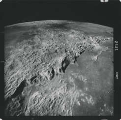 [Large Formats] Mons Huysgens, the tallest mountain of the Moon and the border between the Seas of Tranquillity and Serenity, taken by Fairchild metric camera, December 7-19, 1972