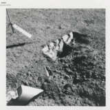 The Lunar Rover; lunarscapes during sunny traverse from station 7; the exotic boulder and geological investigations; Rover tracks, station 8, December 7-19, 1972, EVA 3 - фото 21