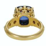 ANTIQUE SAPPHIRE AND DIAMOND RING - Foto 4