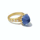 ANTIQUE SAPPHIRE AND DIAMOND RING - Foto 5