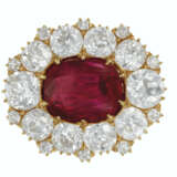 ANTIQUE RUBY AND DIAMOND BROOCH - Foto 3