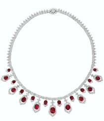 RUBY AND DIAMOND NECKLACE, CARTIER