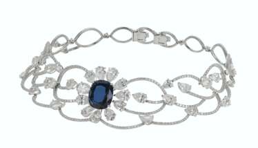 SAPPHIRE AND DIAMOND NECKLACE, MOUSSAIEFF