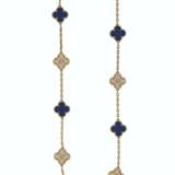 Van Cleef & Arpels. LAPIS LAZULI AND DIAMOND 'VINTAGE ALHAMBRA' NECKLACE, VAN CL... - Foto 1