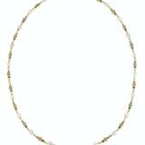 NATURAL PEARL, DIAMOND AND ENAMEL LONGCHAIN NECKLACE - фото 3