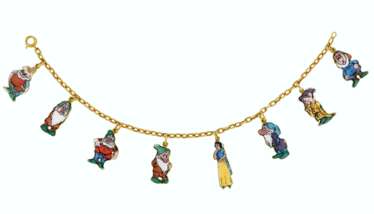 ENAMEL AND GOLD 'SNOW WHITE AND THE SEVEN DWARFS' CHARM BRAC...