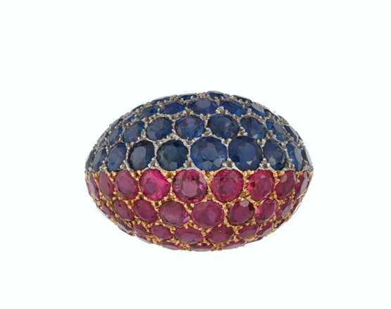 Cartier. RUBY AND SAPPHIRE 'BOULE' RING, CARTIER - photo 1