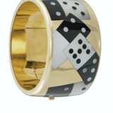 Tiffany & Co.. MOTHER-OF-PEARL, BLACK JADE AND GOLD DOMINOES BANGLE BRACELE... - Foto 2