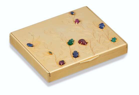 Van Cleef & Arpels. MULTI-GEM AND GOLD FLORAL COMPACT, VAN CLEEF & ARPELS - photo 1