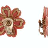 Van Cleef & Arpels. CORAL AND DIAMOND 'ROSE DE NOËL' EARRINGS, VAN CLEEF & ARPEL... - фото 2