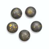 Brush, Daniel. GROUP OF FIVE STEEL AND GOLD MARBLES, DANIEL BRUSH - photo 1