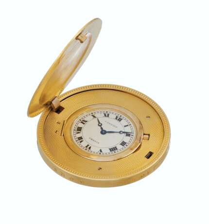 Cartier. GOLD AND COIN TRAVEL CLOCK, CARTIER - фото 1