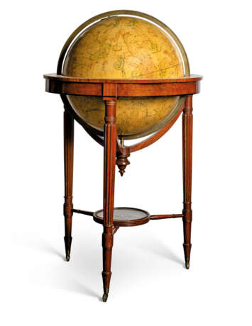 A PAIR OF REGENCY LIBRARY GLOBES - Foto 2