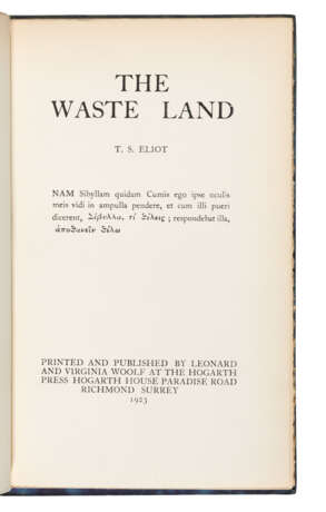 Eliot, Thomas Stearns. TS Eliot (1888-1965) - photo 2