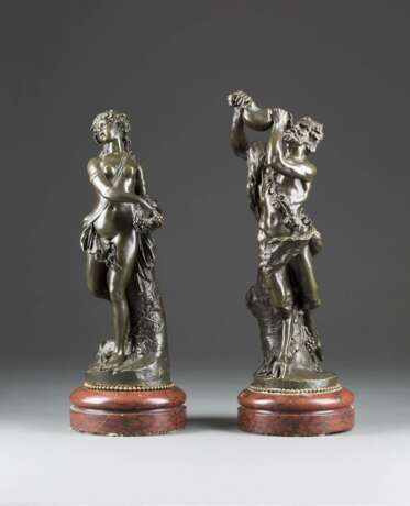 CLAUDE MICHEL CLODION 1738 Nancy - 1814 Paris (Nachfolger) Satyr und Bacchantin - Foto 1