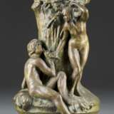 FRANZÖSISCHER BILDPLASTIKER Tätig Anfang 20. Jahrhundert Jugendstil-Vase mit Adam und Eva - photo 1