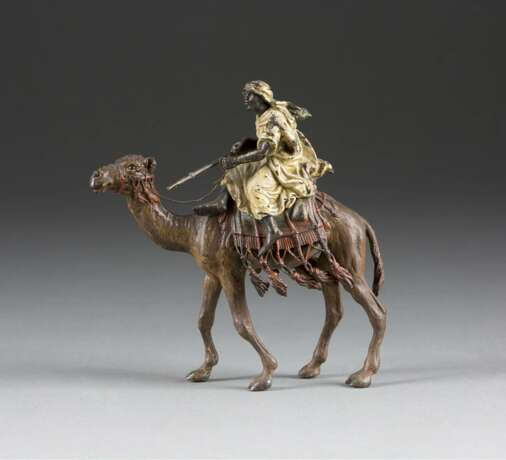 FRANZ XAVER BERGMANN 1861 - 1932, war tätig in Wien Beduine auf einem Kamel - Foto 1