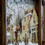 Gemälde „Leute auf der verschneiten Straße von Delft“, Naturholz, Siehe Beschreibung, Klassizismus, Landschaftsmalerei, Ukraine, 2018 - Foto 3