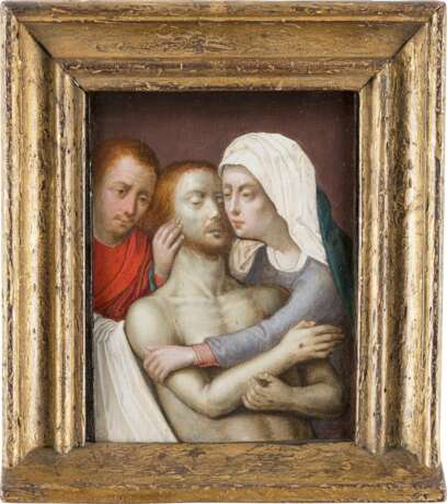 OBERRHEINISCHER MEISTER Tätig, um 1530 GRABLEGUNG CHRISTI - Foto 2
