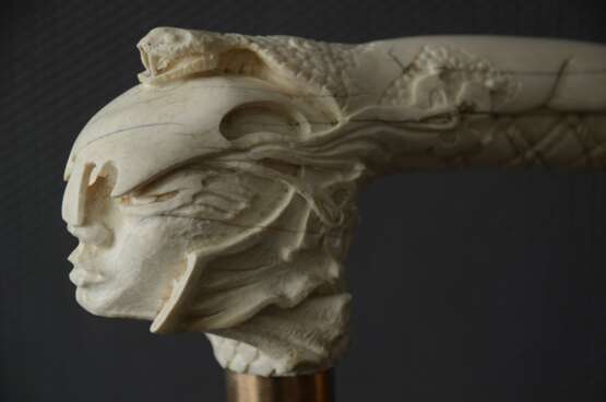 Трость. Mammoth tusk Bone carving Folk Art Fantasy 2018 - photo 4