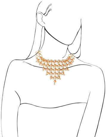 CULTURED PEARL AND CORAL FRINGE NECKLACE - photo 3