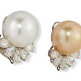 CULTURED PEARL AND DIAMOND EARRINGS - Foto 5