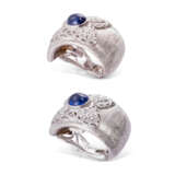 SAPPHIRE AND DIAMOND EARRINGS - photo 2