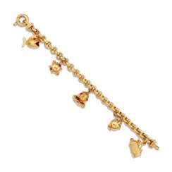 18 CARAT GOLD CHARM BRACELET