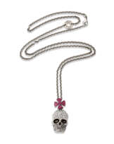 GAVELLO RUBY AND DIAMOND 'SKULL' PENDANT
