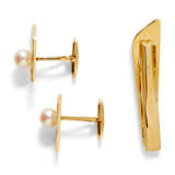 MIKIMOTO CULTURED PEARL CUFFLINKS AND TIE CLIP - фото 2